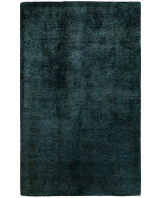 Contemporary Overdyed Wool Hand Knotted Black Area Rug 3' 3" x 5' 3"