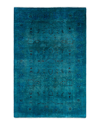 Vibrance, One-of-a-Kind Hand-Knotted Area Rug - Green, 4' 1" x 6' 2"