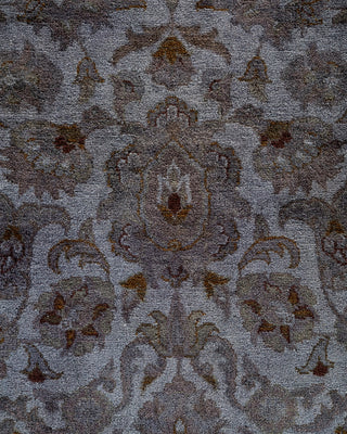 Contemporary Hand Knotted Overdyed Gray Area Rug 9' 3" x 11' 10"
