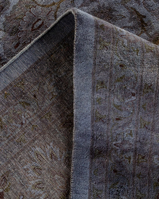 Contemporary Hand Knotted Overdyed Gray Area Rug 9' 3" x 11' 10"