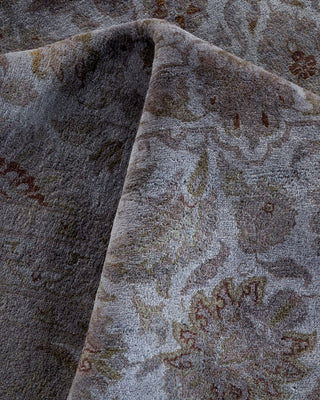 Contemporary Hand Knotted Overdyed Gray Area Rug 9' 3" x 11' 10"