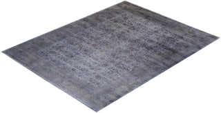 Contemporary Hand Knotted Overdyed Gray Area Rug 9' 3" x 11' 10"