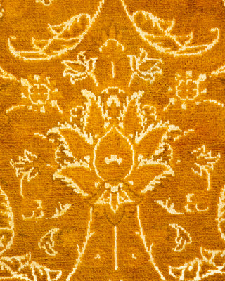 Modern Overdyed Hand Knotted Wool Yellow Area Rug 3' 2" x 5' 0"