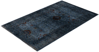Contemporary Overdyed Wool Hand Knotted Char Area Rug 3' 0" x 5' 2"