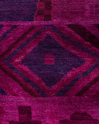 Modern, One-of-a-Kind Hand-Knotted Area Rug  - Pink, 9' 1" x 12' 5"