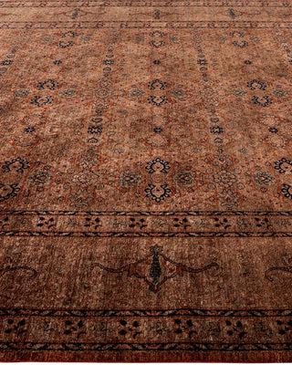 Contemporary Hand Knotted  Brown Area Rug 8' 3" x 11' 6"