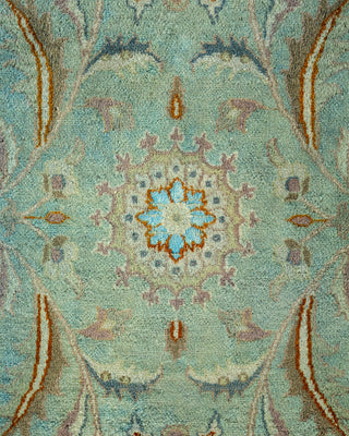 Contemporary Hand-Knotted Overdyed Blue Area Rug 9' 2" x 12' 6"