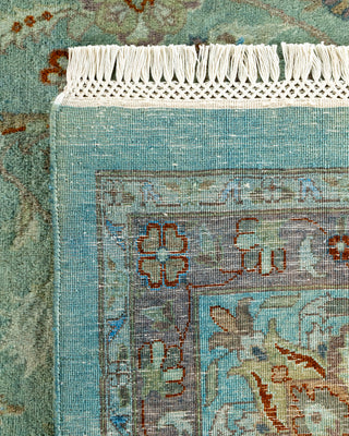 Contemporary Hand-Knotted Overdyed Blue Area Rug 9' 2" x 12' 6"