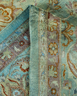 Contemporary Hand-Knotted Overdyed Blue Area Rug 9' 2" x 12' 6"