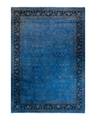 Contemporary Fine Vibrance Blue Wool Area Rug 10' 1" x 14' 6"