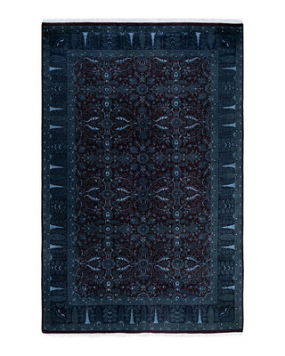 Fine Vibrance, One-of-a-Kind Hand-Knotted Area Rug - Gray, 5' 10" x 9' 0"