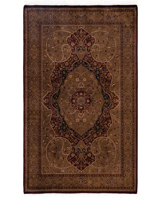 Contemporary Overdyed Wool Hand Knotted Brown Area Rug 4' 5" x 7' 4"