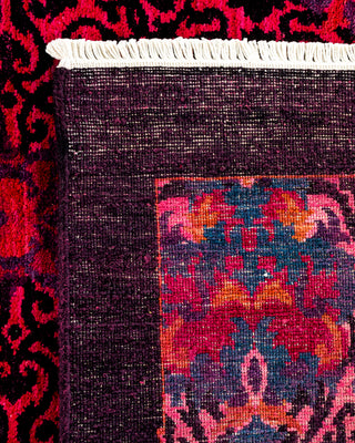 Contemporary Hand-Knotted Overdyed Pink Area Rug 9' 1" x 12' 2"