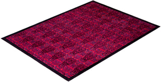 Contemporary Hand-Knotted Overdyed Pink Area Rug 9' 1" x 12' 2"