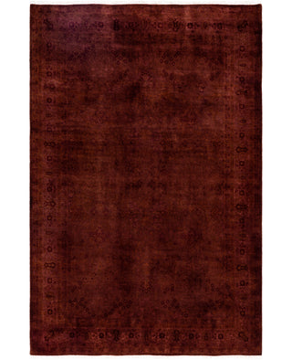 Contemporary Overdyed Wool Hand Knotted Brown Area Rug 6' 3" x 9' 6"
