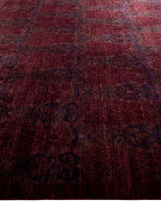 Contemporary Hand Knotted  Red Area Rug 9' 0" x 11' 10"