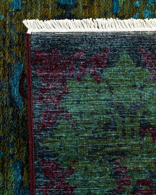 Contemporary Hand Knotted  Green Area Rug 9' 0" x 11' 10"