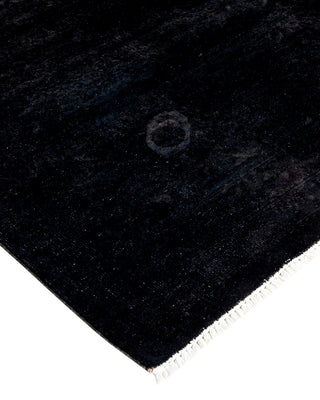 Modern Overdyed Hand Knotted Wool Black Area Rug 9' 1" x 15' 4"