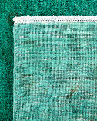 Contemporary Hand-Knotted Overdyed Blue Area Rug 9' 0" x 11' 10"