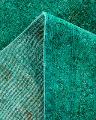 Contemporary Hand-Knotted Overdyed Blue Area Rug 9' 0" x 11' 10"