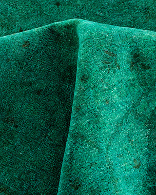 Contemporary Hand-Knotted Overdyed Blue Area Rug 9' 0" x 11' 10"