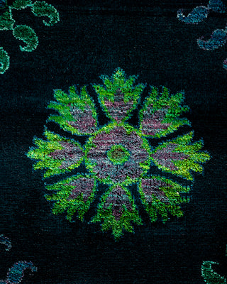 Contemporary Hand Knotted  Black Area Rug 9' 1" x 10' 10"