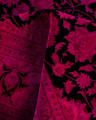 Fine Vibrance, One-of-a-Kind Hand-Knotted Area Rug  - Pink, 9' 1" x 12' 1"