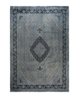 Fine Vibrance, One-of-a-Kind Hand-Knotted Area Rug - Gray, 6' 8" x 9' 9"