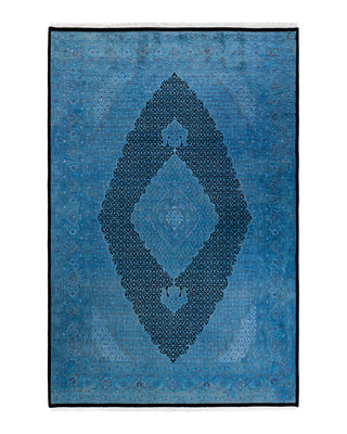 Modern Fine Vibrance Blue Area Rug 6' 7" x 9' 10"