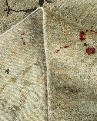 Contemporary Hand Knotted  Green Area Rug 8' 10" x 11' 7"