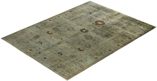 Contemporary Hand Knotted  Green Area Rug 8' 10" x 11' 7"