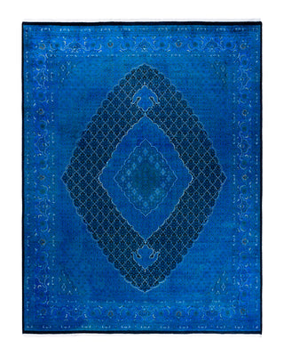 Fine Vibrance, One-of-a-Kind Hand-Knotted Area Rug - Blue, 8' 2" x 10' 4"