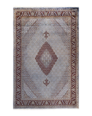 Modern Fine Vibrance Gray Area Rug 6' 1" x 9' 5"