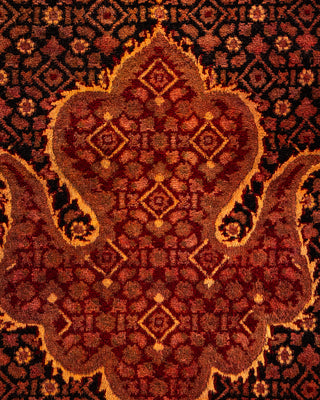 Contemporary Hand Knotted Overdyed Red Area Rug 9' 2" x 12' 3"