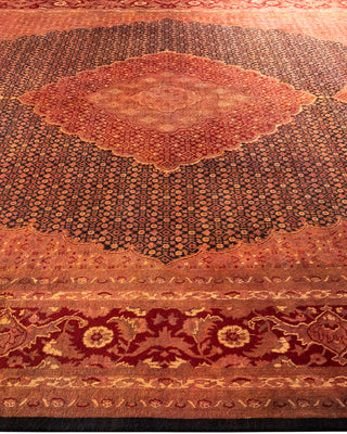 Contemporary Hand Knotted Overdyed Red Area Rug 9' 2" x 12' 3"