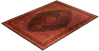 Contemporary Hand Knotted Overdyed Red Area Rug 9' 2" x 12' 3"