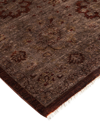 Modern Overdyed Hand Knotted Wool Brown Area Rug 10' 0" x 13' 8"