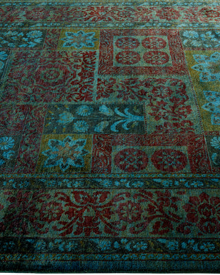Modern Overdyed Hand Knotted Wool Multi Area Rug 5' 3" x 9' 10"