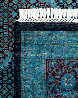 Contemporary Hand Knotted Overdyed Blue Area Rug 9' 1" x 12' 5"