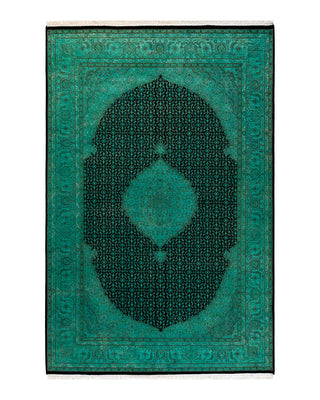 Modern Fine Vibrance Green Area Rug 6' 2" x 9' 4"