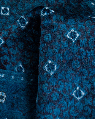 Contemporary Hand-Knotted Overdyed Blue Area Rug 3' 3" x 5' 3"