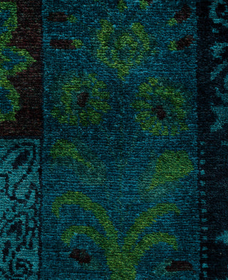 Contemporary Overdyed Wool Hand Knotted Black Area Rug 3' 3" x 5' 1"