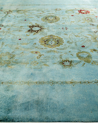 Contemporary Hand Knotted  Blue Area Rug 8' 10" x 12' 1"