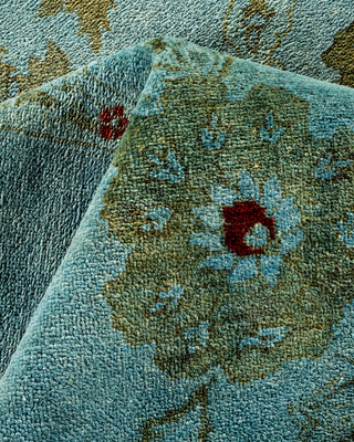 Contemporary Hand Knotted  Blue Area Rug 8' 10" x 12' 1"