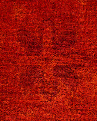 Contemporary Hand Knotted  Orange Area Rug 9' 1" x 11' 7"