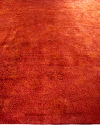 Contemporary Hand Knotted  Orange Area Rug 9' 1" x 11' 7"