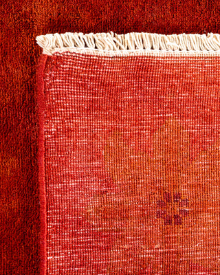 Contemporary Hand Knotted  Orange Area Rug 9' 1" x 11' 7"