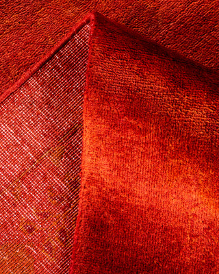 Contemporary Hand Knotted  Orange Area Rug 9' 1" x 11' 7"