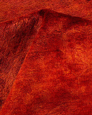 Contemporary Hand Knotted  Orange Area Rug 9' 1" x 11' 7"
