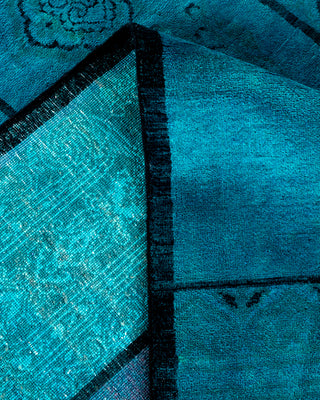 Contemporary Hand Knotted  Blue Area Rug 9' 2" x 11' 1"